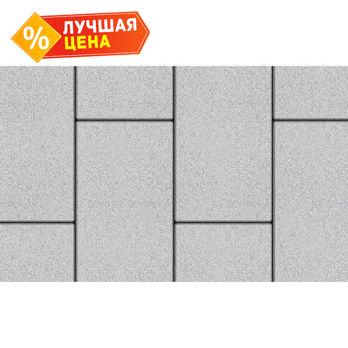 Плитка тротуарная Прямоугольник (Ла-Линия) В.5.П.10 гранит белый 600x300x100 мм