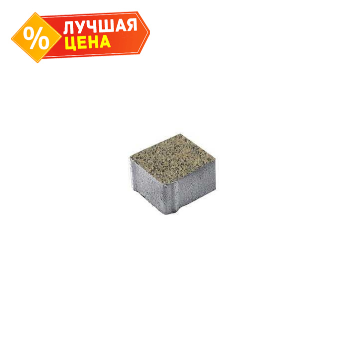 Плитка тротуарная Квадрат (ЛА-Линия) Б.2.К.6 Гранит+ желтый с черным 200x200x60 мм