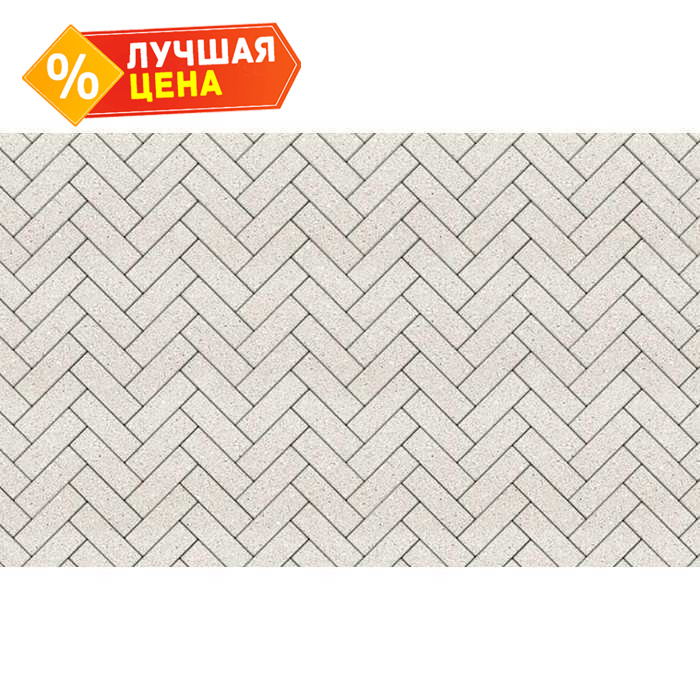 Плитка тротуарная Паркет Б.4.П.6 гладкий белый 180x60x60 мм