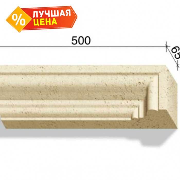 Угловой элемент для наличников и карнизов White Hills Тиволи 721-12, 500*65*130